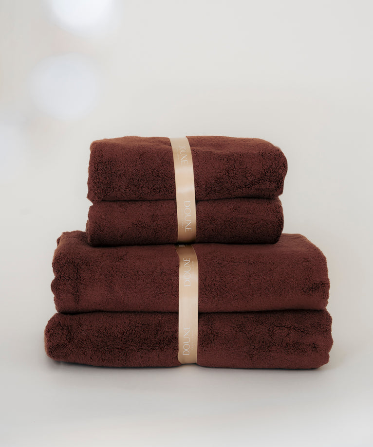 Towel set Essential (4 pcs) | Chestnut