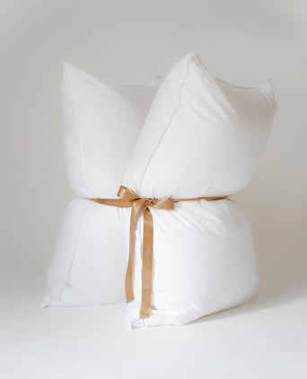 Hotel Pillow set Down with 2 pieces, bundled with golden ribbon