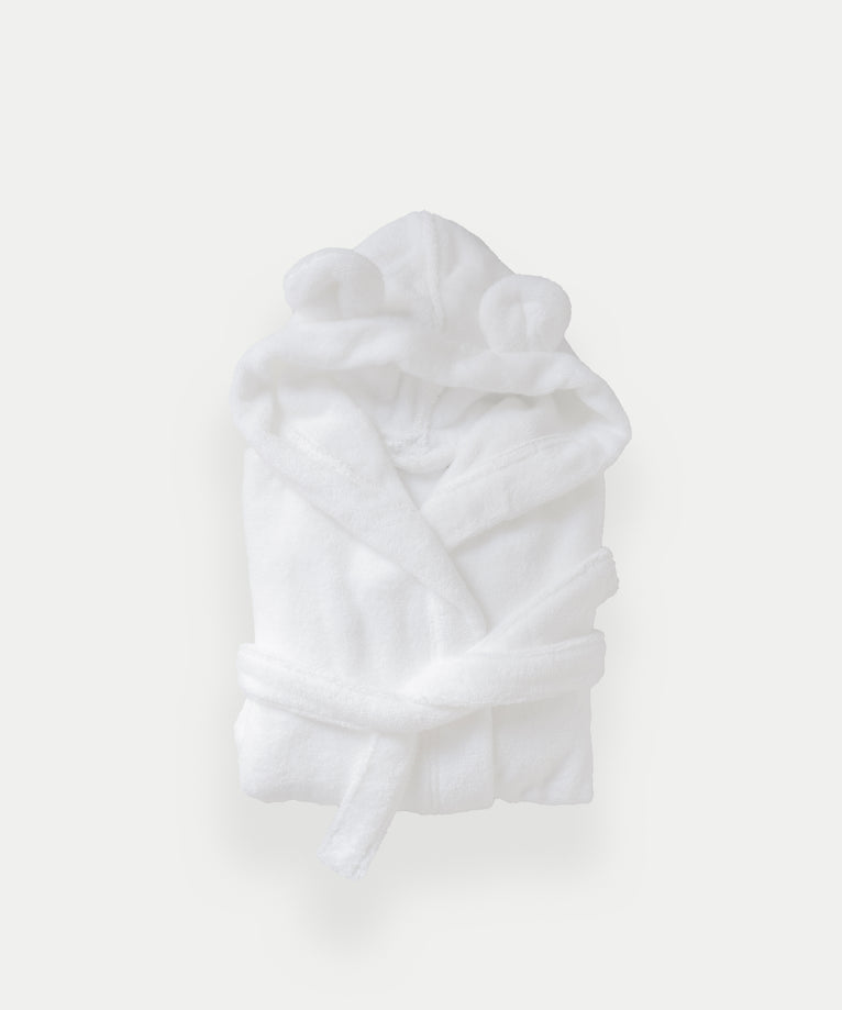 Bathrobe Kids zero-twist cotton | White