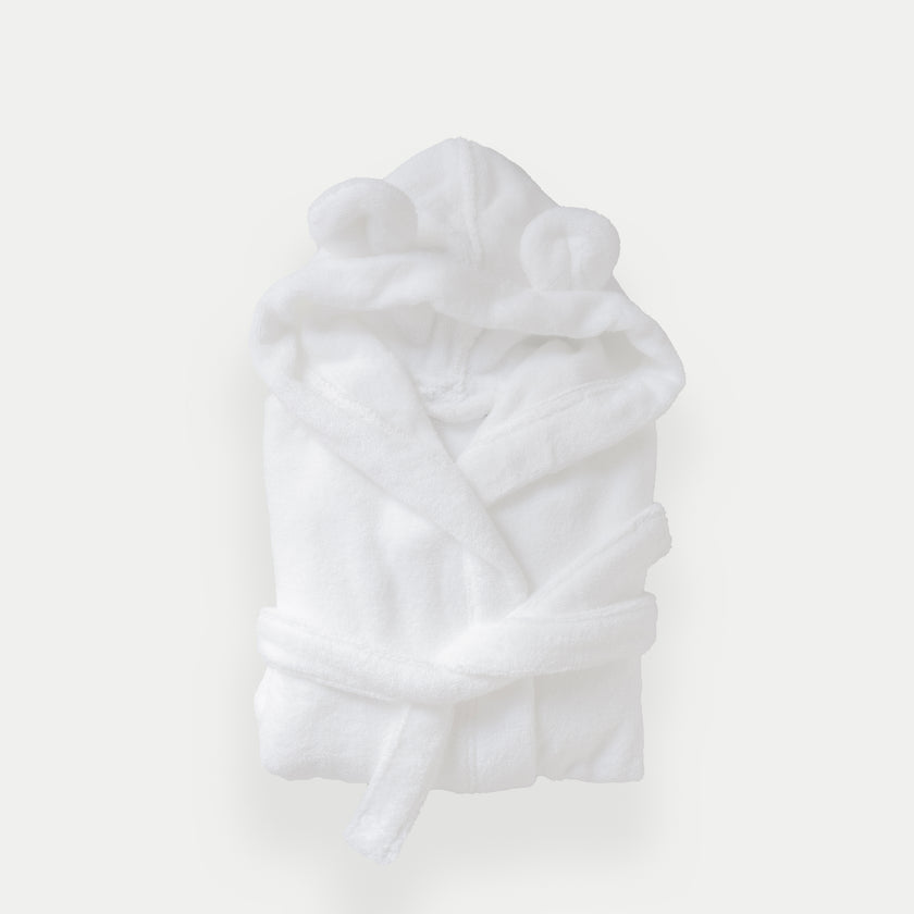 Bathrobe Kids zero-twist cotton | White