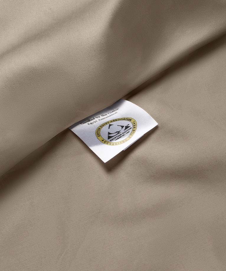 Set of 2 Pillowcases Egyptian Cotton Sateen 400TC | Champagne