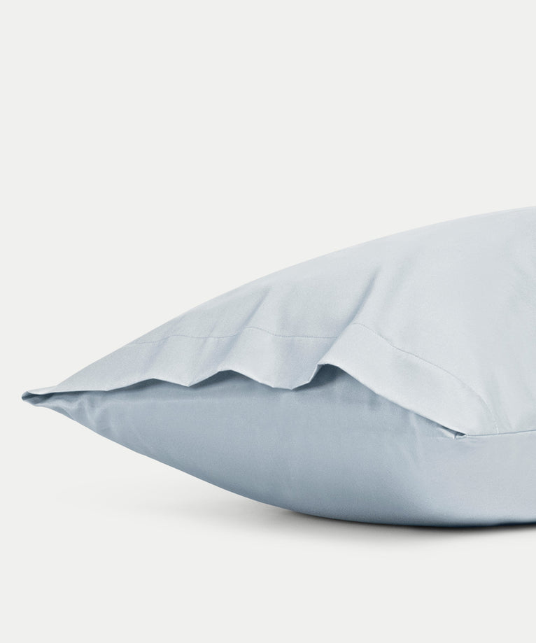 Set of 2 Pillowcases Egyptian Cotton Sateen 400TC | Pastel Blue