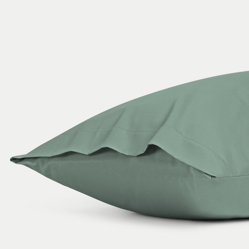 Kids Pillowcase Egyptian Cotton Sateen 400TC Sage Green - Petit Hôtel