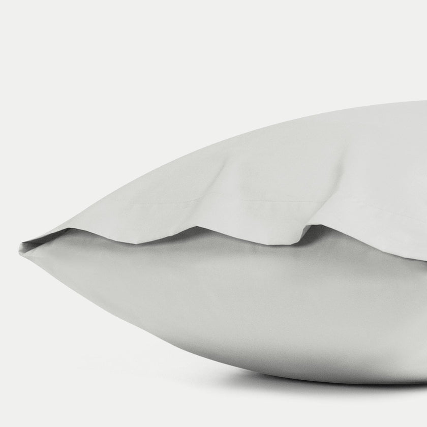 Set of 2 Pillowcases Egyptian Cotton Percale 400TC | Silver Grey