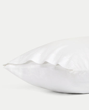 Set of 2 Pillowcases Washed Linen | White