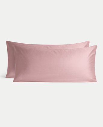 Set of 2 Pillowcases Egyptian Cotton Sateen 400TC | Blush Pink