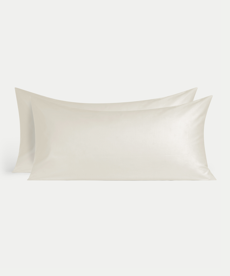 Set of 2 Pillowcases Egyptian Cotton 400TC Sateen | Cream