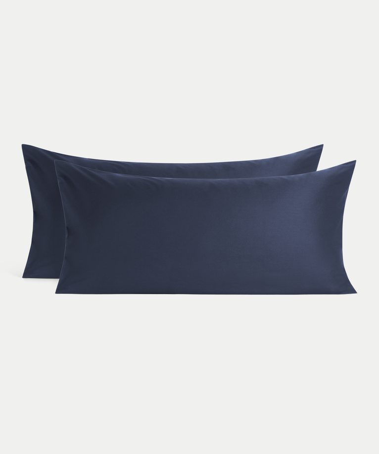 Set of 2 Pillowcases Egyptian Cotton Sateen 400TC | Harbour Blue