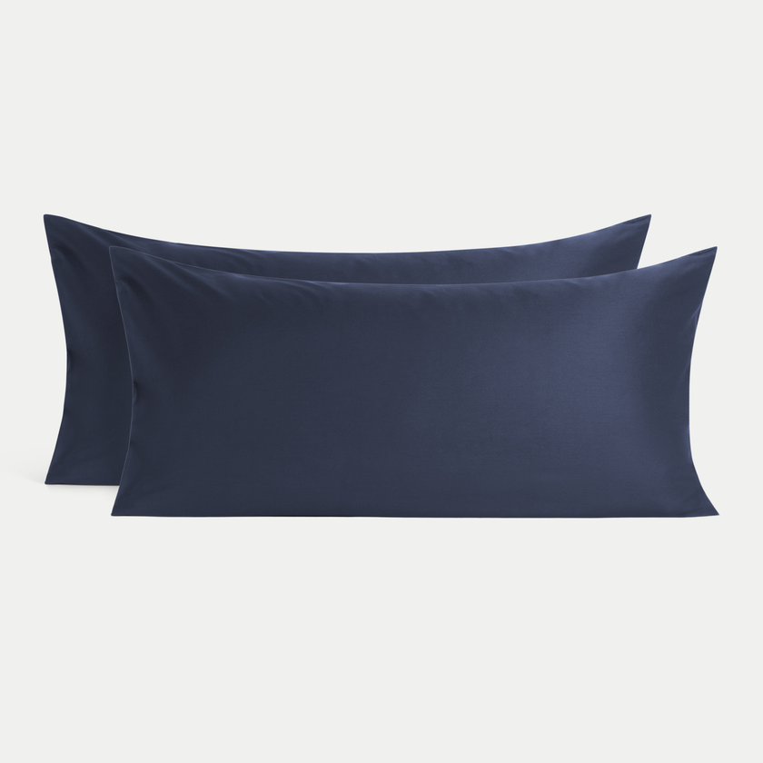 Set of 2 Pillowcases Egyptian Cotton Sateen 400TC | Harbour Blue