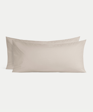 Set of 2 Pillowcases Egyptian Cotton Percale 400TC | Latte