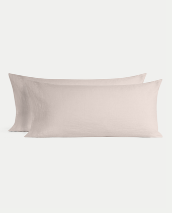 Set of 2 Pillowcases Washed Linen | Oat
