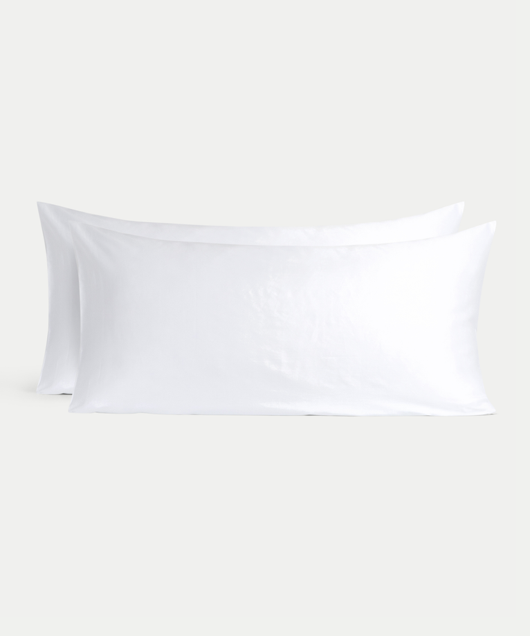 Set of 2 Pillowcases Hotel Okura Egyptian Cotton Sateen 600TC | White