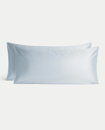 Set van 2 Kussenslopen Egyptisch katoen 400TC Satijn | Pastel Blue