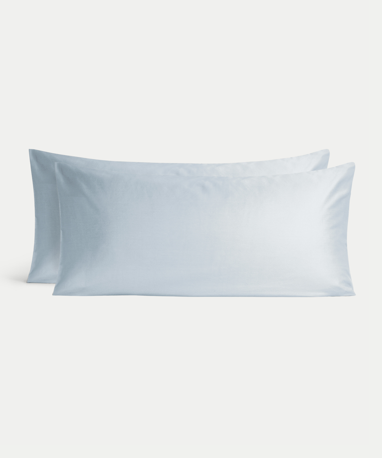 Set of 2 Pillowcases Egyptian Cotton Sateen 400TC | Pastel Blue