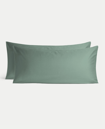 Set of 2 Pillowcases Egyptian Cotton Sateen 400TC | Sage Green