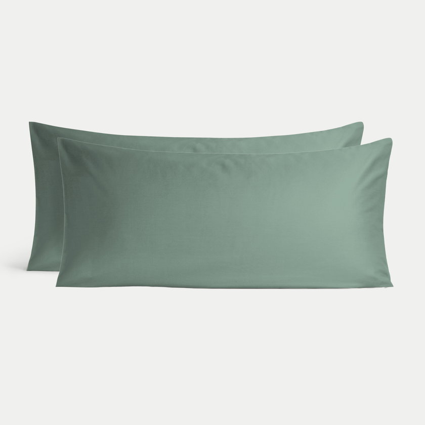 Set of 2 Pillowcases Egyptian Cotton Sateen 400TC | Sage Green