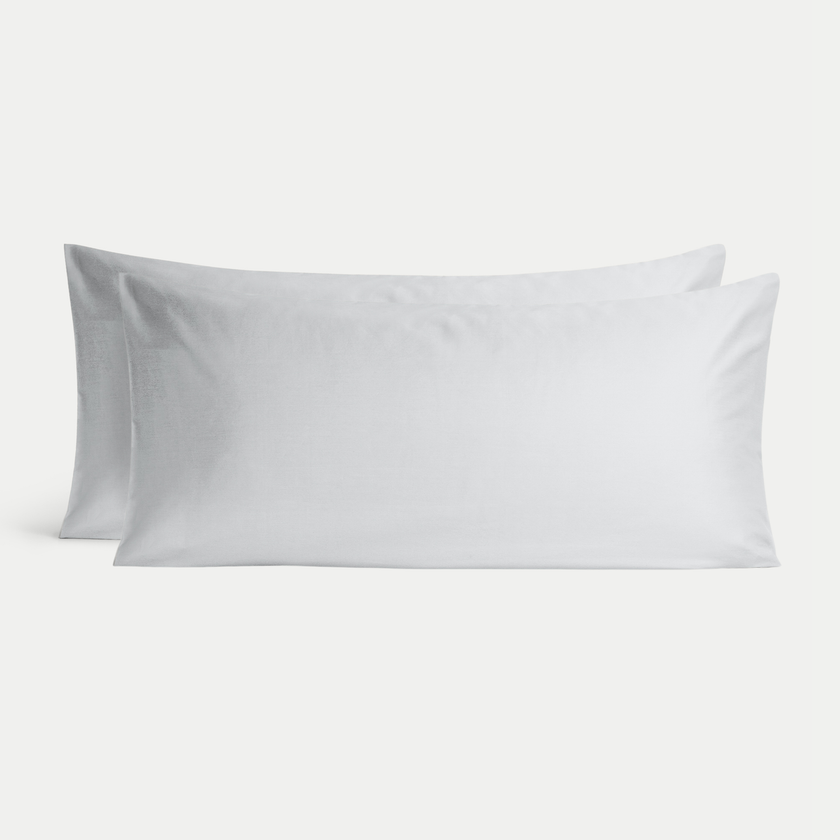 Set of 2 Pillowcases Egyptian Cotton Sateen 400TC | Silver Grey