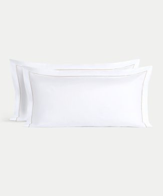 Set of 2 Pillowcases Egyptian Cotton Percale 400TC | Carmel