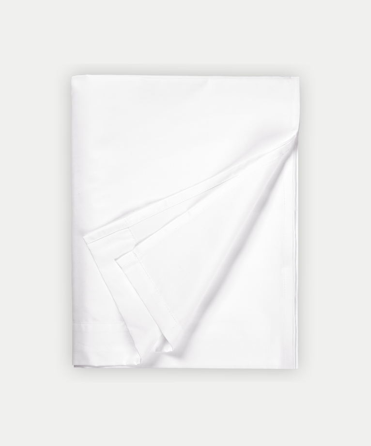 Egyptian Cotton Flat Sheet Sateen 400TC | White