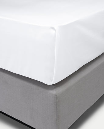 Egyptian Cotton Flat Sheet Sateen 400TC | White
