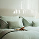 Duvet Cover Set Egyptian Cotton Percale 400TC | Pastel Green