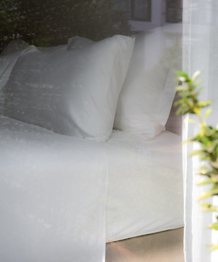 Duvet Cover Set Egyptian Cotton Percale 400TC | White