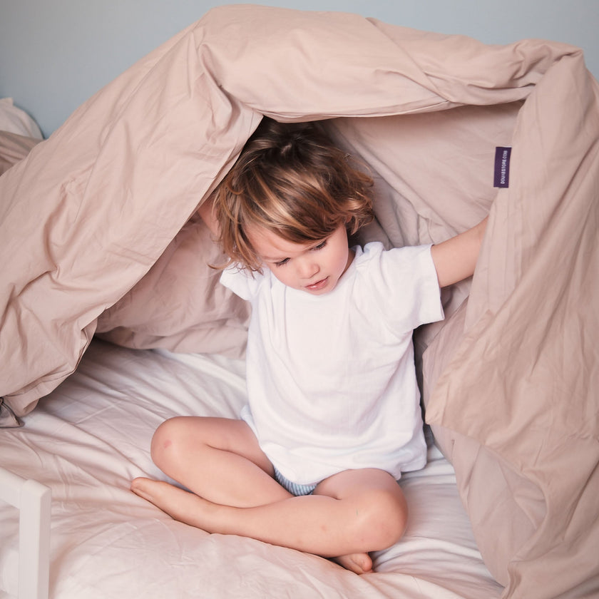 Kids Fitted Sheet Egyptian Cotton Percale 400TC Latte - Petit Hôtel