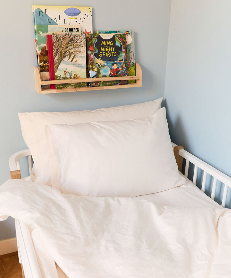 Kids Duvet Cover Egyptian Cotton Percale 400TC Chalk White - Petit Hôtel