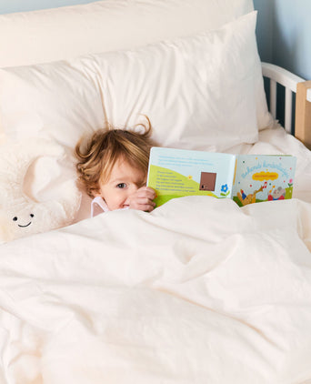 Kids Duvet Cover Egyptian Cotton Percale 400TC Chalk White - Petit Hôtel