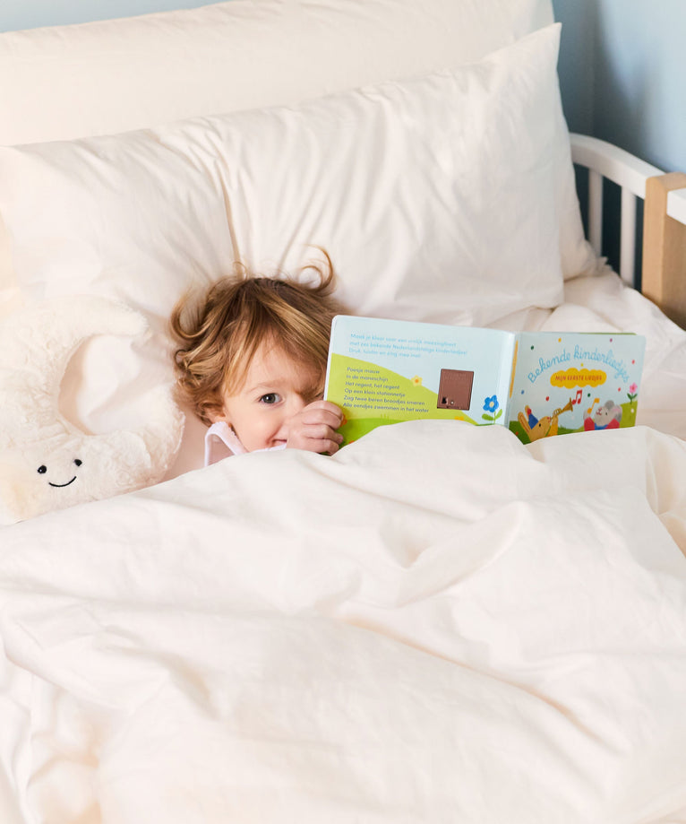 Kids Duvet Cover Egyptian Cotton Percale 400TC Chalk White - Petit Hôtel