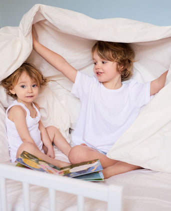 Kids Fitted Sheet Egyptian Cotton Percale 400TC Chalk White - Petit Hôtel