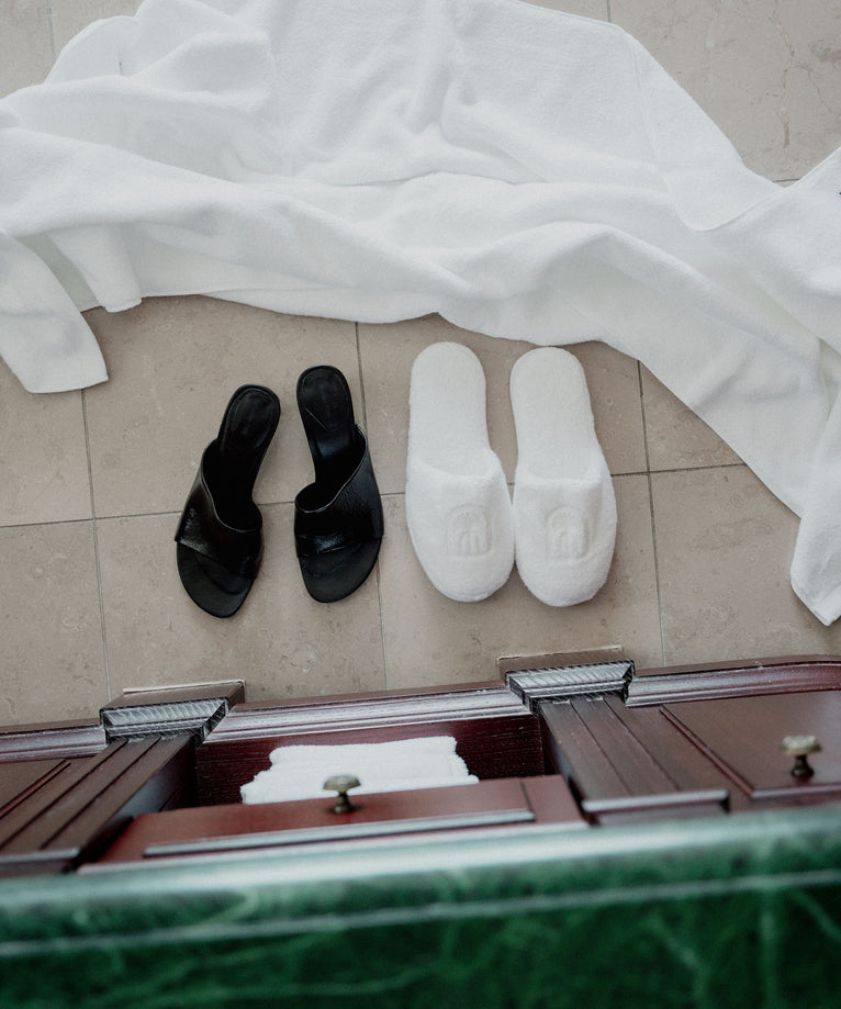 Luxury bathslippers | White