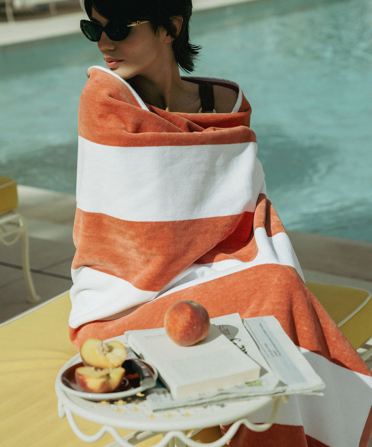 DOUXE Hotel Beach Towel Faded Coral 100x180 cm