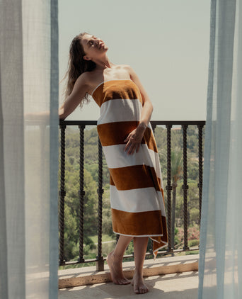 DOUXE Hotel Beach Towel Mustard 100x180 cm