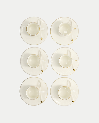 Tokyo Design Studio – Nippon White Gold Rim Espresso Set (18-piece)
