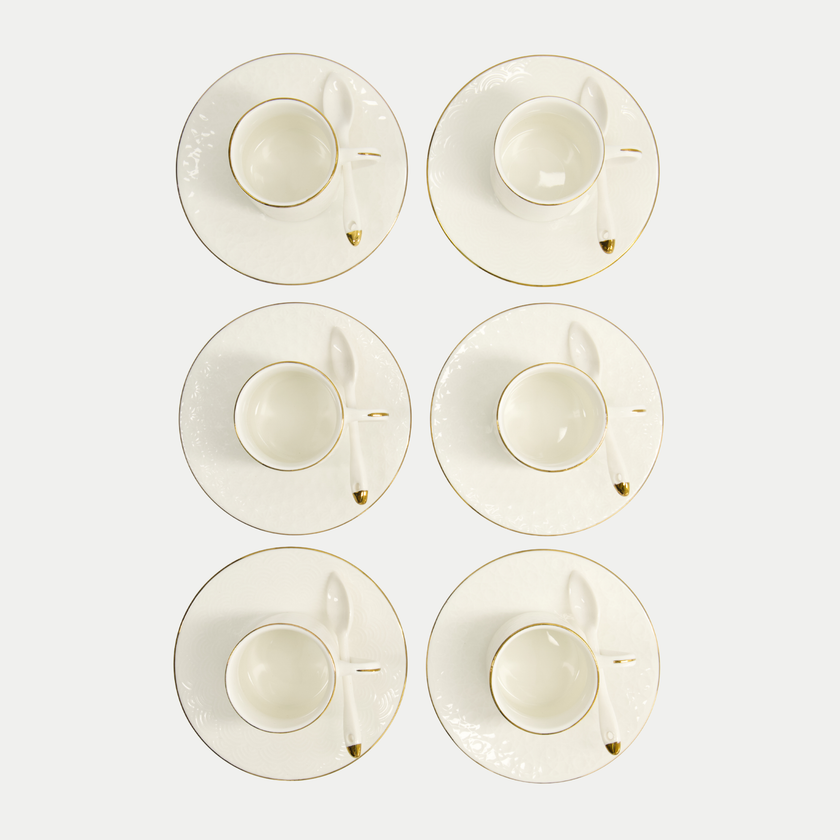 Tokyo Design Studio – Nippon White Gold Rim Espresso Set (18-piece)