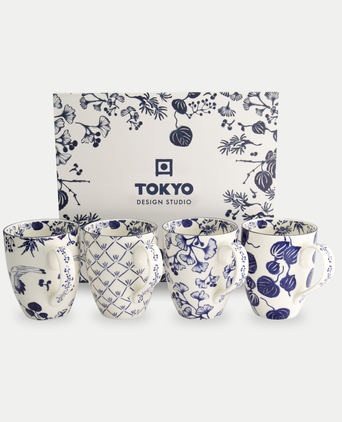 Tokyo Design Studio – Flora Japonica Mug Set (4-piece)