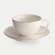 Tokyo Design Studio – Nippon White Gold Rim Star Lines Cup & Saucer Set (8-piece)