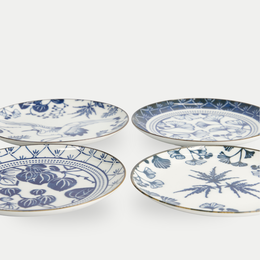 Tokyo Design Studio – Flora Japonica Plate Set (4-piece)