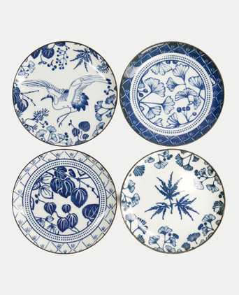 Tokyo Design Studio – Flora Japonica Plate Set (4-piece)