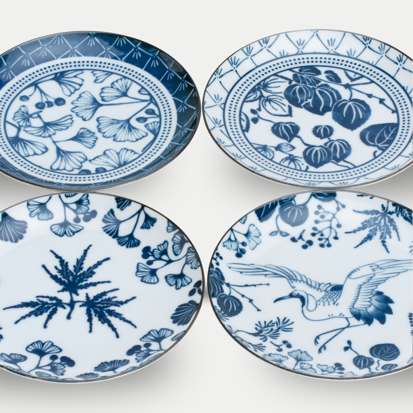Tokyo Design Studio – Flora Japonica Plate Set (4-piece)