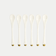 6-piece Tokyo Design Teaspoon Set - Golden Rim