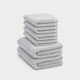 Guest towel zero-twist cotton 30x30 cm (4 pcs) + 40x60 cm (2 pcs) | Silver Grey