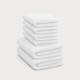 Guest towel zero-twist cotton 30x30 cm (4 pcs) + 40x60 cm (2 pcs) | White