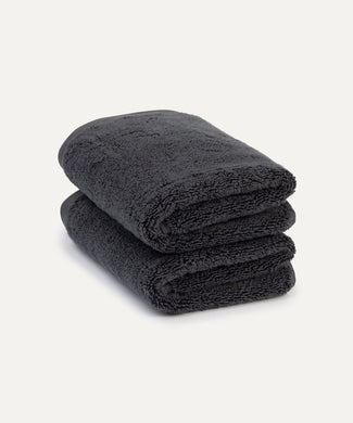 Guest towel zero-twist cotton 40x60 cm (2 pcs) | Anthracite