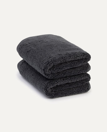 New collection - Guest towel zero-twist cotton 40x60 cm (2 pcs) | Anthracite