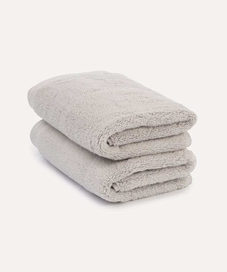 Guest towel zero-twist cotton 40x60 cm (2 pcs) | Silver Grey