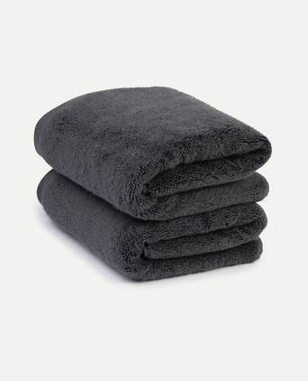 Towel zero-twist cotton 50x100 cm (2 pcs) | Anthracite