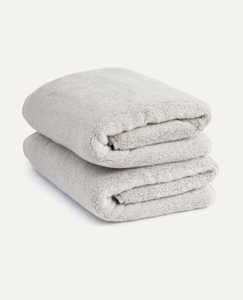 Towel zero-twist cotton 50x100 cm (2 pcs) | Silver Grey