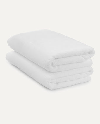 2x Zero-Twist Cotton Towels 70x140 cm | White